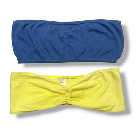 [USED] TUBE TOP / BLUE & YELLOW