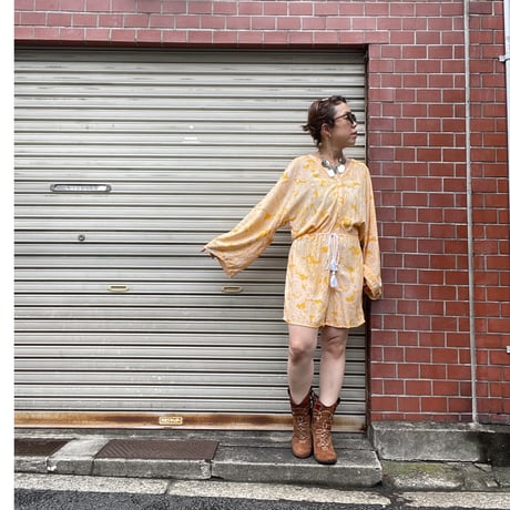 [USED] ベルスリーブの RAYON オールインワン