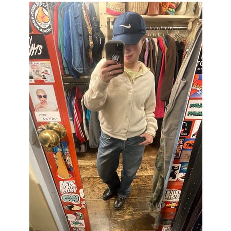 [USED] WHITE ニットカーディガン 🤍