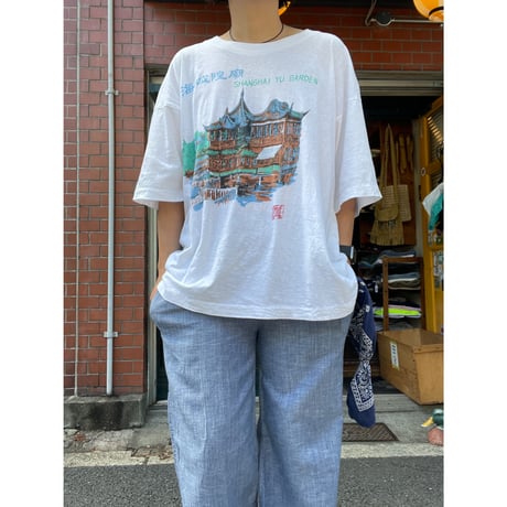 [USED] vintage 上海城隍廟 SOUVENIR  Tee