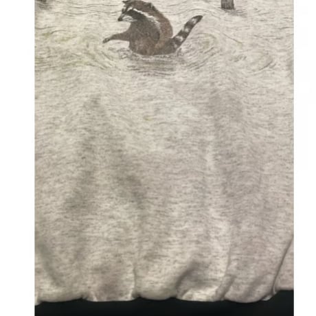 [USED]  アライグマ🦝プリント 襟付きSWEAT