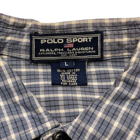 [USED] POLO SPORTチェックSHIRTS