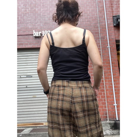 [USED] 秋色ガーゼ CHECK パンツ