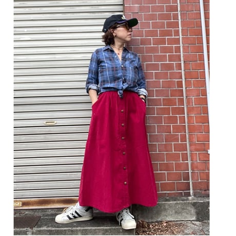 [USED]  OLD プリントネル -KIDS size -