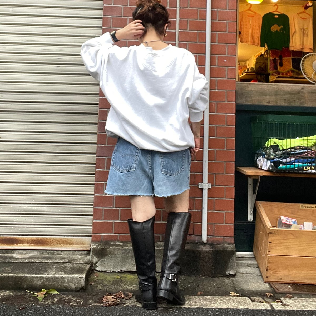 USED]”Tsumori Chisato “Black long boots♡ | gar