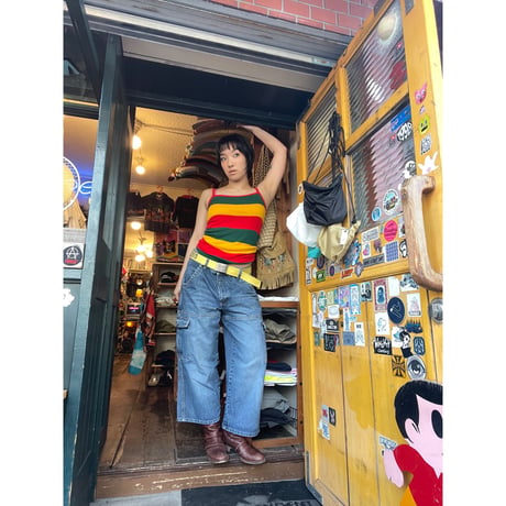 [USED] vintage "C&A" ラスタカラー キャミ