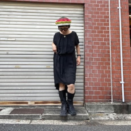 [USED]  BLACKレーヨンワンピース🖤