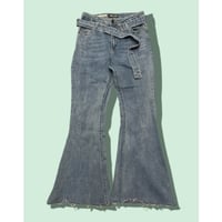 [USED]  ベルト付きフレアデニムパンツ