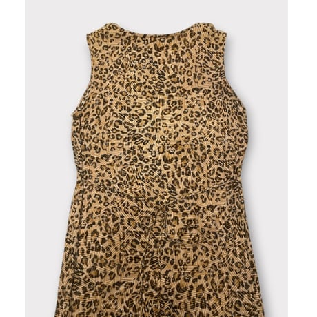 [USED] ノースリーブ　レオパード柄🐆ロングワンピース