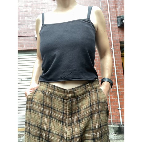 [USED] 秋色ガーゼ CHECK パンツ
