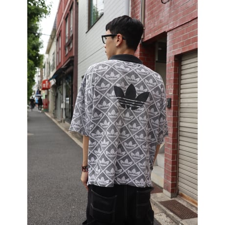[USED] 90's EURO adidas ハーフZIP POLO