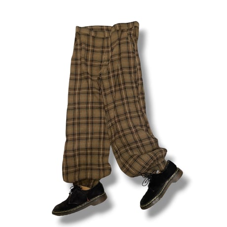 [USED] 秋色ガーゼ CHECK パンツ