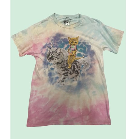 [USED] おネコさんタイダイプリントTee