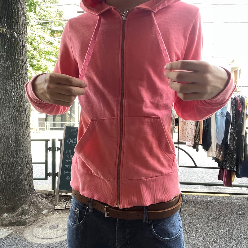 USED] PINK ZIP PARKA🩷 | garden730