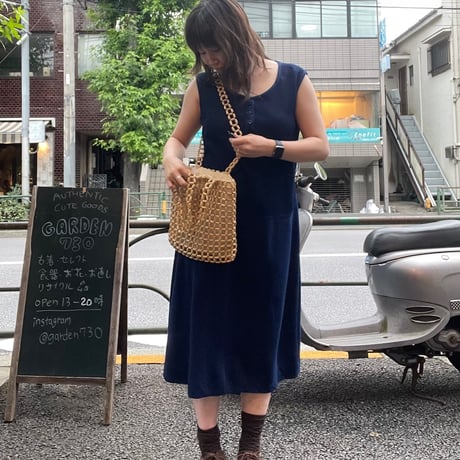 [USED] ウッドビーズのトートバッグ🪹