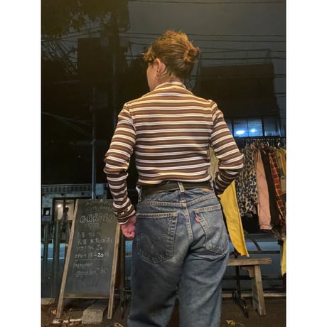 [USED]マルチボーダー リブトップス
