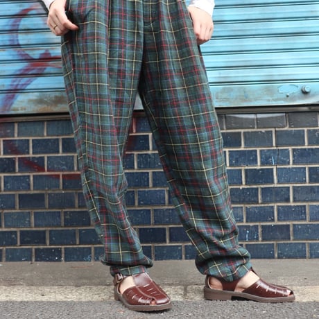 [USED] RAMIE タック PANTS タータンチェック