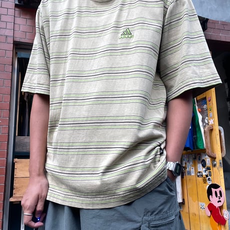 [USED] Later 90's adidas ボーダー Tee
