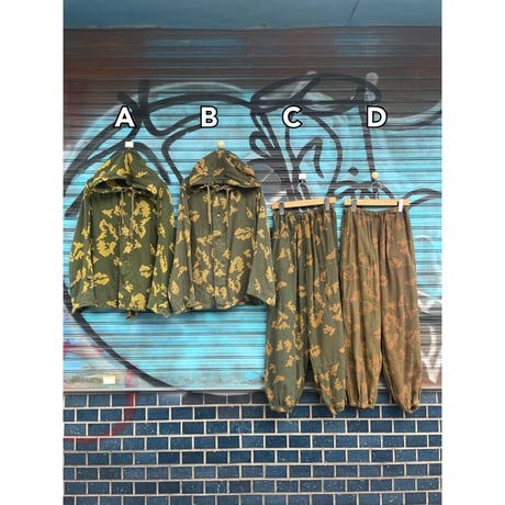 [USED] 70's ソビエト軍　カモ柄メッシュ TOPS+PANTS