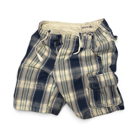 [USED] DITCH PLAINS PLAID CARGO SHORTS