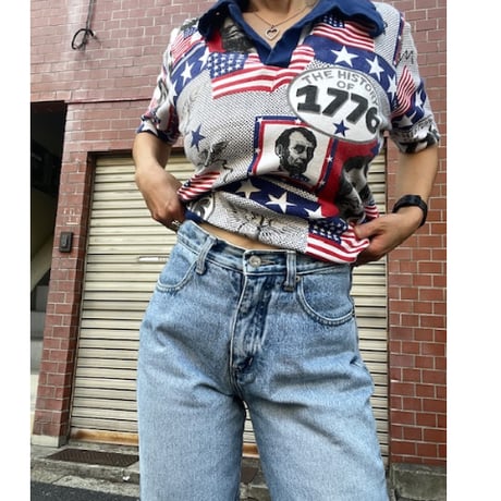 [USED]  fish bornフレアデニムパンツ