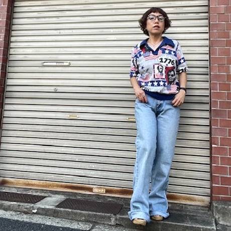 [USED]  fish bornフレアデニムパンツ