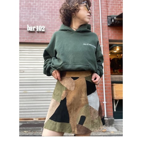 [USED] スエード パッチワーク スカート