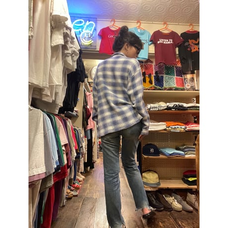 [USED] ハーフZIP♡ワッフル L/S SHIRTS