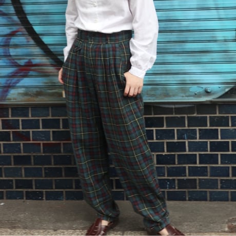 [USED] RAMIE タック PANTS タータンチェック