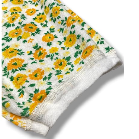 [USED] Euro vintage 半袖 FLOWER リブTops♡