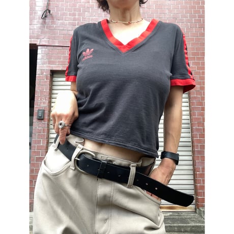 [USED] 2004 "adidas" Ladys Vネック Tee