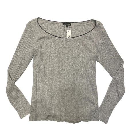 [USED] グレー リブ TOPS 🩶