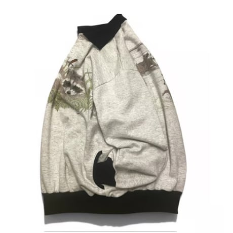 [USED]  アライグマ🦝プリント 襟付きSWEAT