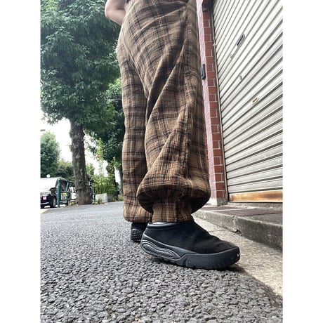 [USED] 秋色ガーゼ CHECK パンツ