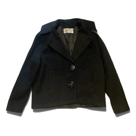 [USED] BLACK WOOL SHORT JKT BIGボタン