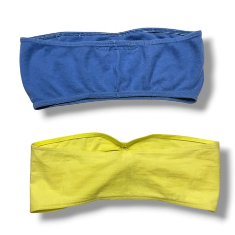 [USED] TUBE TOP / BLUE & YELLOW