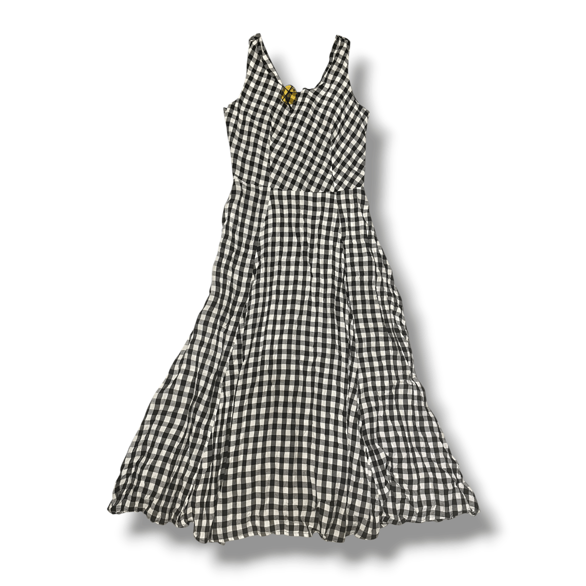 レディース Gap x DOEN リネン100% ギンガムチェック ミディワンピース