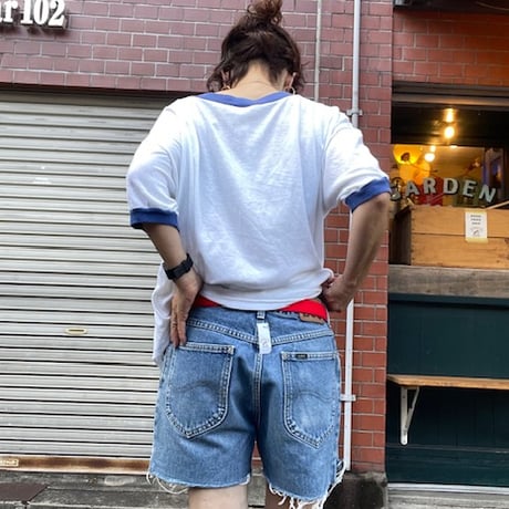 [USED] 80’s MEDALLION 3本ライントリムTee♡