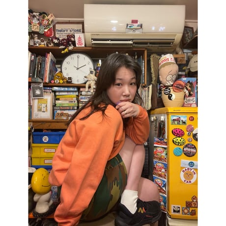 [USED] VINTAGE ORANGE SWEAT！
