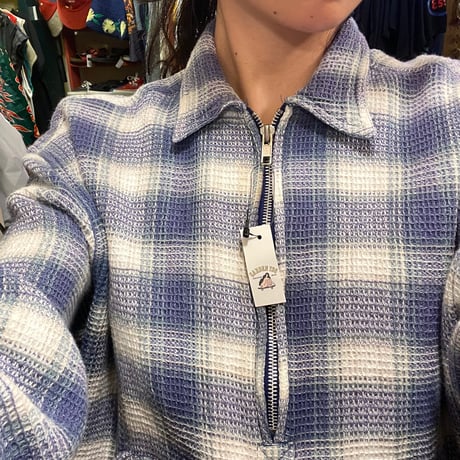 [USED] ハーフZIP♡ワッフル L/S SHIRTS