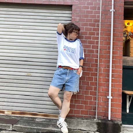 [USED] 80’s MEDALLION 3本ライントリムTee♡