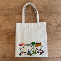 ラオス｜モン族の手刺繍バッグ｜機織り
