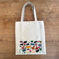 ラオス｜モン族の手刺繍バッグ｜動物の楽園 B