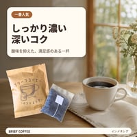 【一番人気・しっかり濃い】ブリーフコーヒー インドネシアブレンド｜10袋・20袋