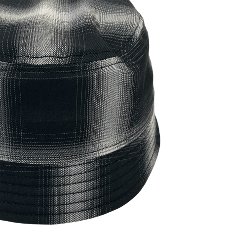 BUCKET SHORTER HAT　"BLACK OMBRE CHECK"