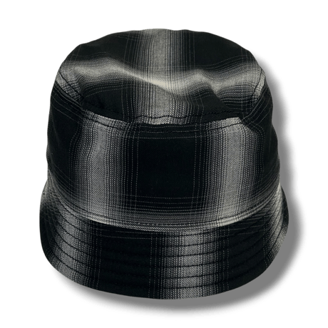 BUCKET SHORTER HAT　"BLACK OMBRE CHECK"
