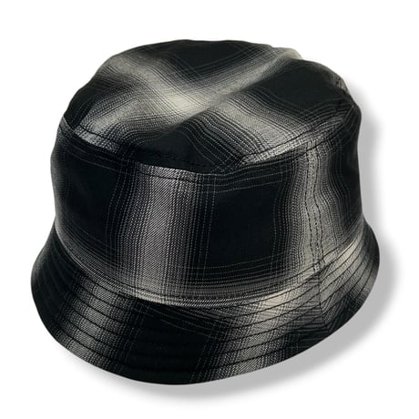 BUCKET SHORTER HAT　"BLACK OMBRE CHECK"