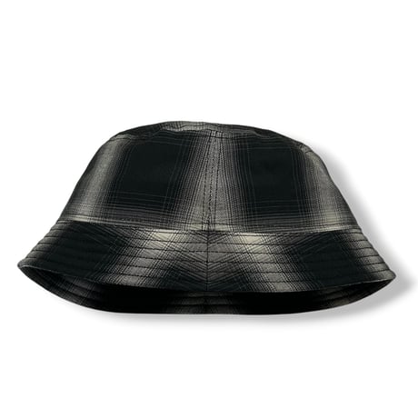 BUCKET SHORTER HAT　"BLACK OMBRE CHECK"