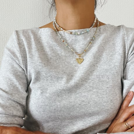 9・sand heart necklace