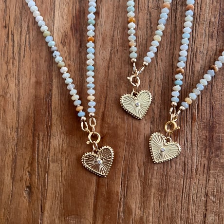 9・sand heart necklace